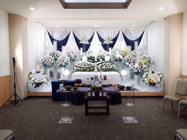 谷塚斎場西館 式場内風景