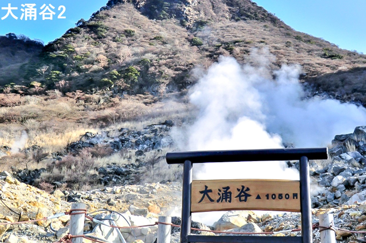 〆 日本観光地百選切手 箱根温泉 大涌谷 8円 1シート-