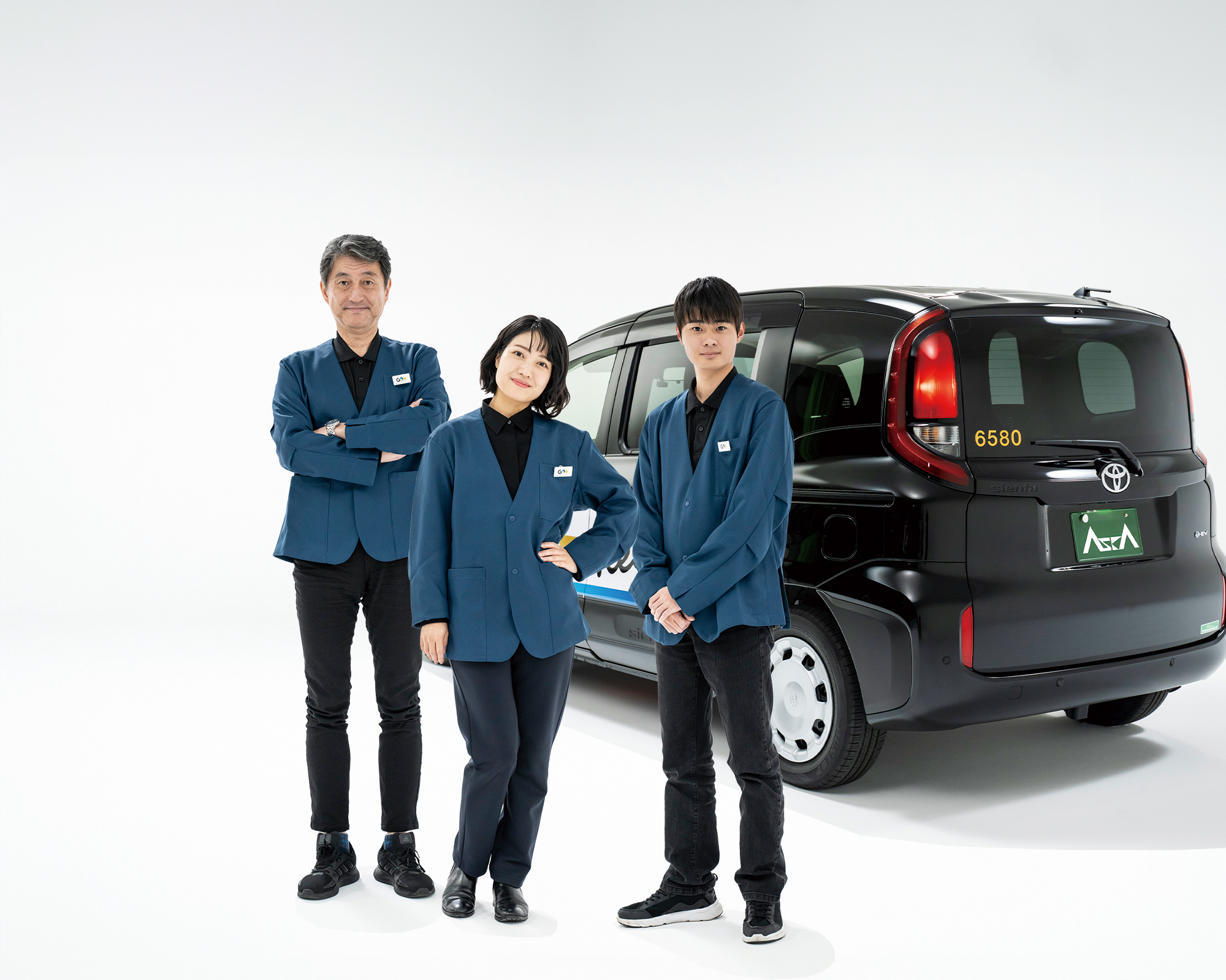 GO Reserve専用のラッピングが施されたタクシー車両