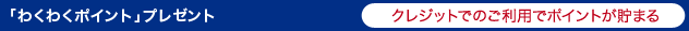 「わくわくポイント」プレゼント　クレジットでのご利用でポイントが貯まる