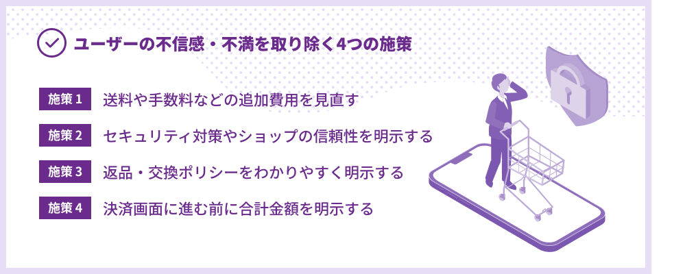 ユーザーの不信感・不満を取り除く4つの施策
