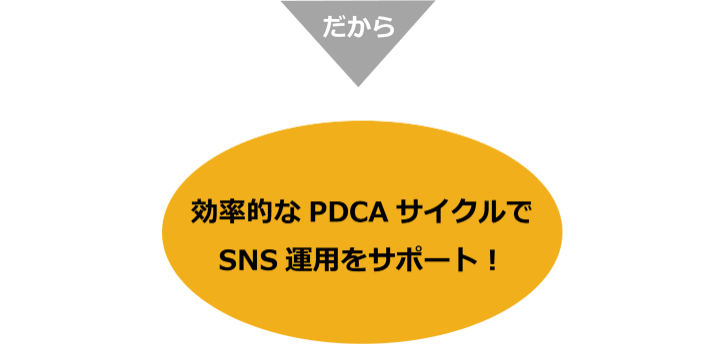 効率的なPDCAサイクルでSNS運用をサポート