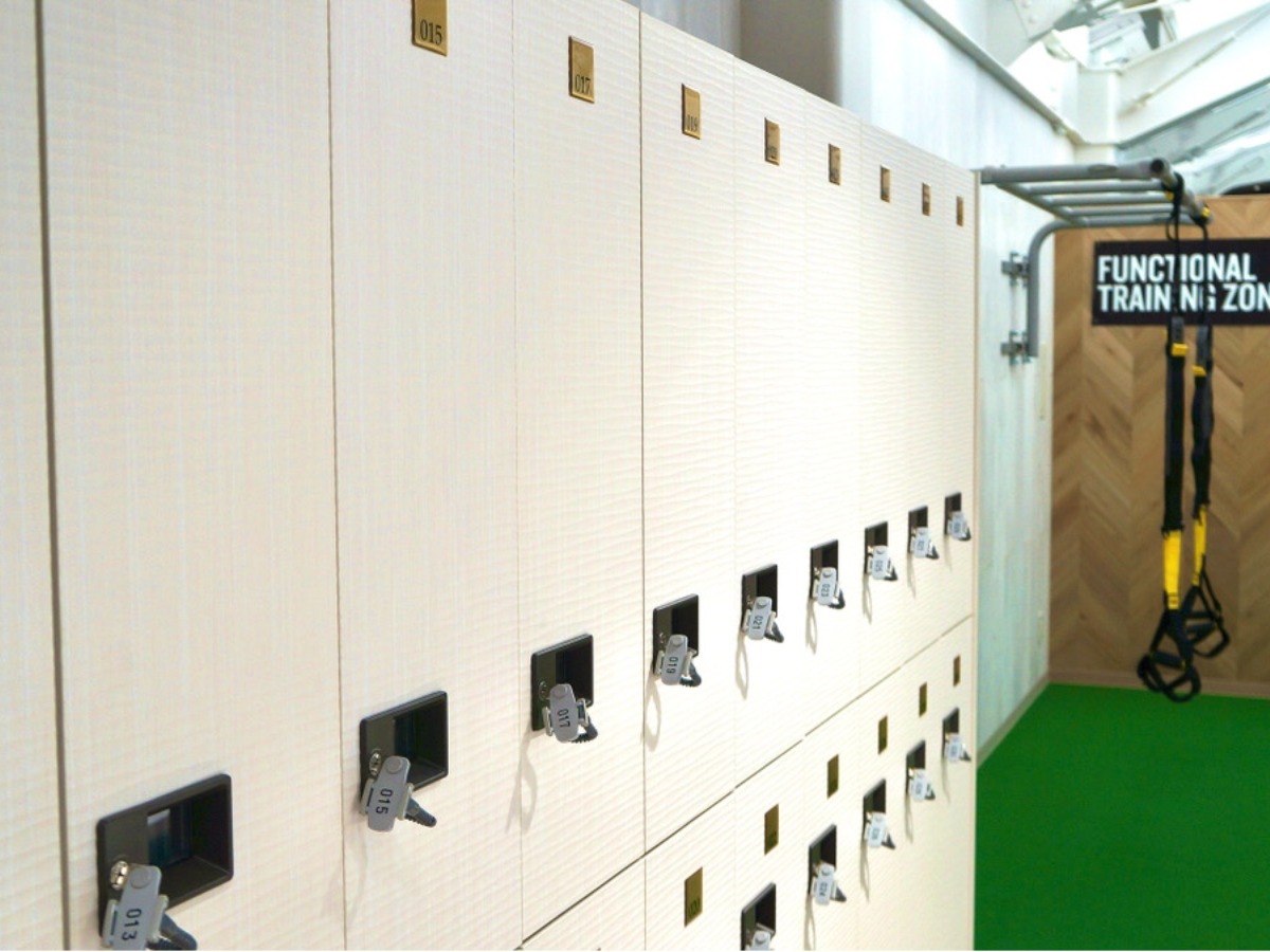 東村山ANNEX24時間ジムの鍵付きロッカー