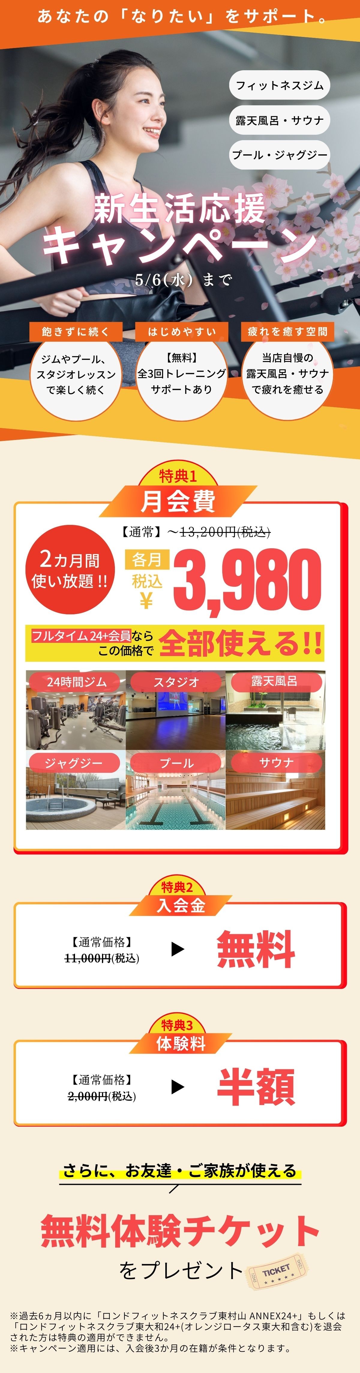 ロンド東大和春の入会キャンペーン