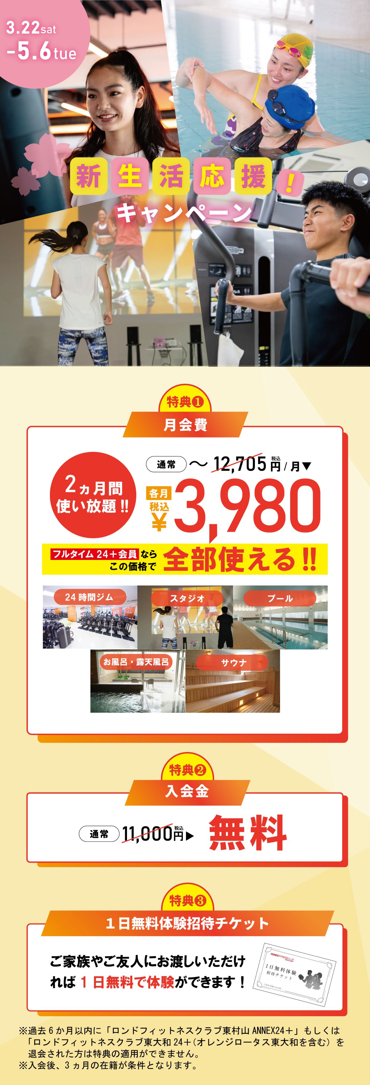 東大和フィットネスクラブキャンペーントップ